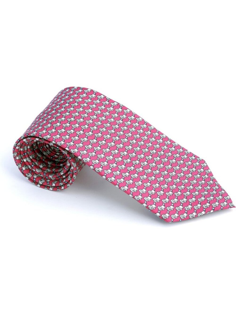 Men's 100% Silk Lion Print Necktie - Bold Red Tie for Formal & Casual Wear